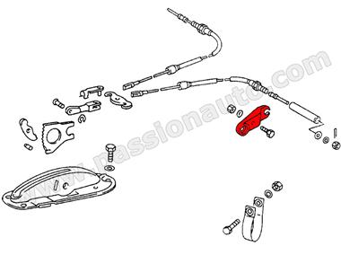Guide de cable de frein à main - Gauche # 911 69-73