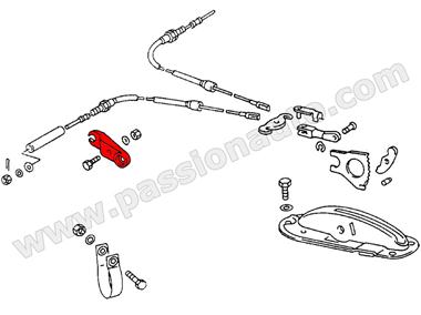 Guide de cable de frein à main - Droite # 911 69-73