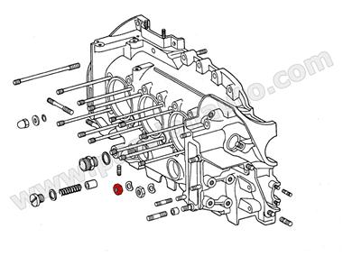 Ecrou a six pans M10 x 1 sur carter Gauche # 911 74-89