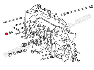 Ecrou borgne sur carter Gauche # 911 76-89