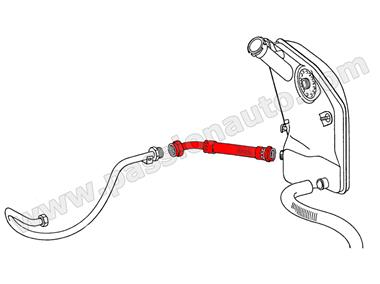 Conduite d´huile - réservoir vers conduite de carter moteur # 911 73 (2.4 sans radiateur avt)