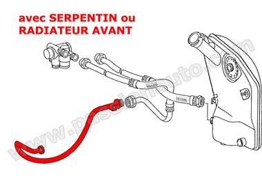 Conduite huile - metal sur moteur # 911 73 (2.4 sans radiateur avt)