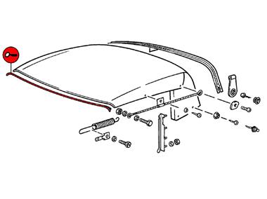 CABRIOLET - Joint AVANT de capote # 911 83-94   [PORSCHE ORIGINE]