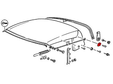 Piece d´angle de capote - G/D # 911 83-85