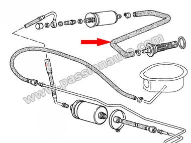 Canalisation essence pompe - filtre immergé # 944 82-85 / 924 2.5s 86-88 / 924 2.0 76-79