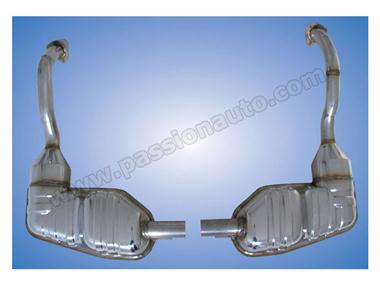 Boxster 987 05-08 Silencieux inox export avec cata 100c # CARGRAPHIC #