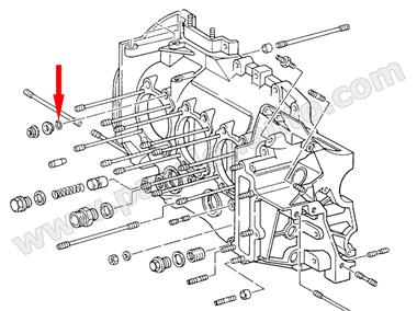 Joint torique fixat° carter moteur # 964 - 993 - 965 3.6 - 996 gt3/tbo