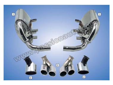 996 GT3 serie 2. 02-04 Sorties inox ovales # CARGRAPHIC #