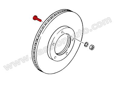 Vis pour disque de frein AVANT # 944 2.5 - 2.5s - 2.7 82-89