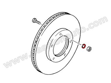 Rondelle pour disque de frein AVANT # 924 turbo - 924 2.5s