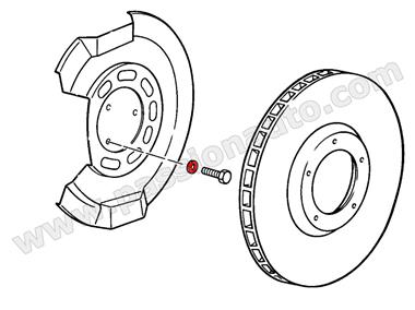 Rondelle pour tole de protection disque AVANT # 911 65-77 - 914/6