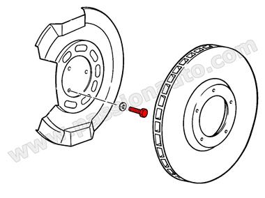 Vis pour protection tole disque ARRIERE # 911 1965-1989 - 914/6