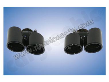 997 DFI 09-11 Sorties inox noires 4x89mm biseautées # CARGRAPHIC #