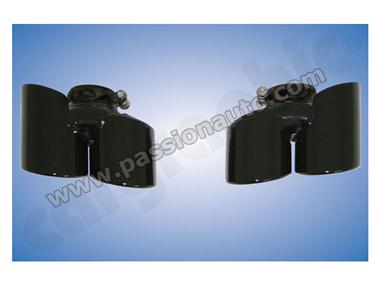 997 DFI 09-11 Sorties inox noires 4x89mm biseautées # CARGRAPHIC #