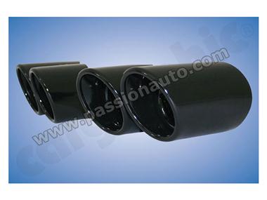997 DFI 09-11 Sorties inox noires 4x89mm biseautées # CARGRAPHIC #