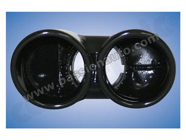 997 DFI 09-11 Sorties inox noires 4x89mm biseautées # CARGRAPHIC #