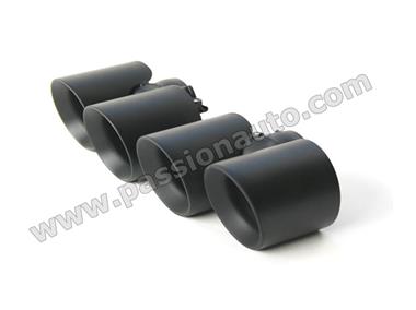Sorties inox - 2 x 88 noir mat # 997 carrera ph2 2009-2012 sauf PSE
