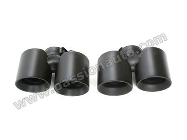 Sorties inox - 2 x 88 noir mat # 997 carrera ph2 2009-2012 sauf PSE