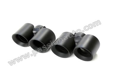 Sorties inox - 2 x 88 noir mat # 997 carrera ph2 2009-2012 sauf PSE