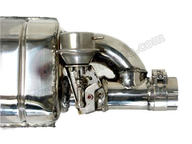 Cayman 06-08  Silencieux inox SCART à valve + interrupteur