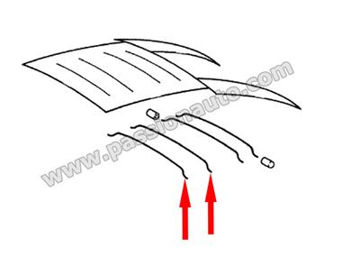 Baleine traverse 1 et 2 pour ciel de toit # 911 1965-1998