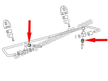 Douille de biellette de renvoi barre stab ARRIERE # 911 1965-1977