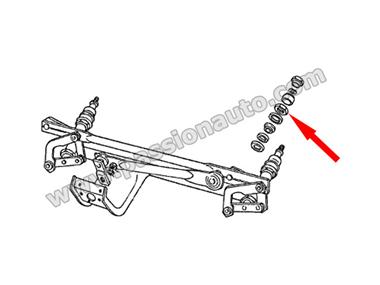 Ecrou entre mecanisme et bras essuie-gl. AV # 911 65-89