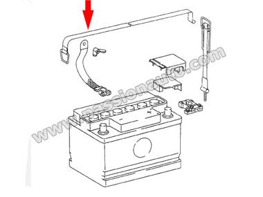 Sangle de serrage supérieure batterie # 911 69-73 [Porsche Origine]