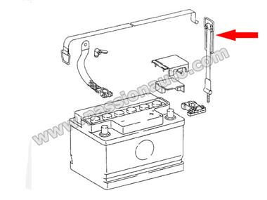 Attache latérale batterie # 911 1969-1973 [Porsche Origine]