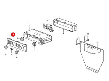 Cache autour boutons sur module de commande de clim/chauffage # 964-965-993