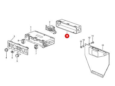 Cadre de maintien de module de commande de chauff/clim # 964-965-993