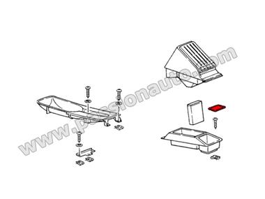 Petit tapis (4 x 5cm environ) dans console derrière frein à main # 964-965-993
