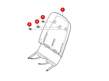 Agrafe pour coque siege AVANT - fixation extérieure # Cayenne E1 2003-2010