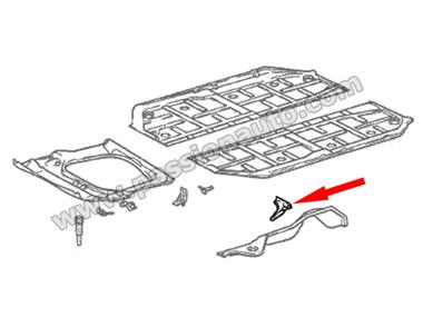 Equerre (corniere) d´appui - Gauche # 911 1965-1989   [PORSCHE ORIGINE]