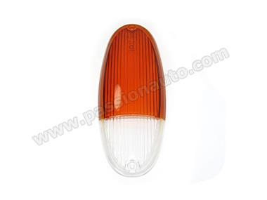 Glace de clignotant AVANT - Orange et Blanc # 914 1970-1976