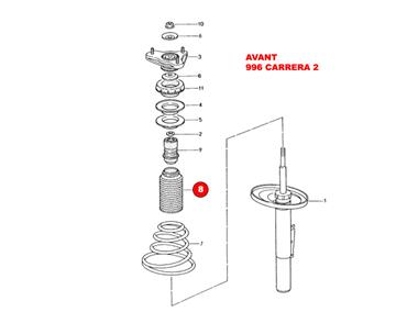 NUMERO 8 - Soufflet de protection amortisseur AVANT # 996 c2