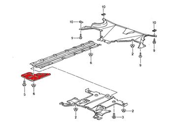 Cache sous caisse (capot) AVANT Latéral # 964-965-993 1989-1998