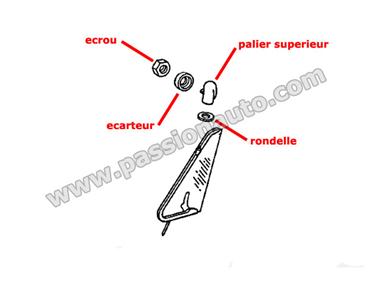 Rondelle sous palier - fix° deflecteur mobile # 911 65-76 / PLUS LIVRABLE