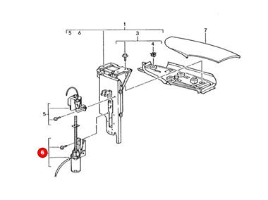 Moteur-mécanisme de commande du volet latéral - Gauche # 996-997 1998-2012