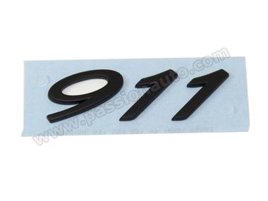Sigle 911 petit modèle (75mm) - noir satiné # 991