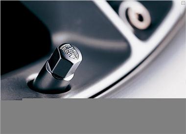 Capuchons valve logo Porsche + 4 valves - longs - SANS système contrôle pression des pneus
