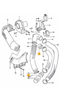 pour voiture AVEC CLIMATISATION Raccord réducteur entre tuyau 50 et tuyau 60 # 911 1974-1983