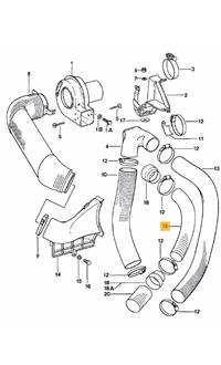 pour voiture AVEC CLIMATISATION Conduite air échangeur droit > soufflerie diametre 50 # 911 1974-1983