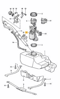 Pompe à essence immergée # 996 GT3 2001-2003