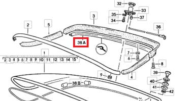 Joint additionnel sous aileron #924 80-88 et #944 82-91  [PORSCHE ORIGINE]