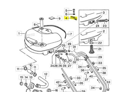 Griffe de retenue, support reservoir #911 73-77 [Porsche Origine]