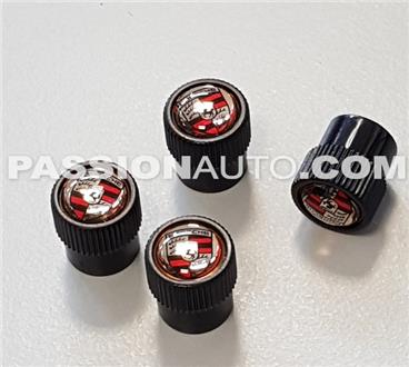 Capuchons de valve NOIR logo COULEUR