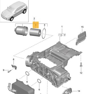Filtre à  huile # MACAN Essence (2014-2018) - [PORSCHE ORIGINE]