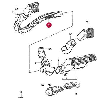 Flexible d´aération 800mm #924 de 76 à 85 , #924s de 86 à 88, #944 82 à 85