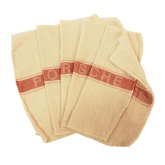 Lot de 5 serviettes Porsche avec inscription